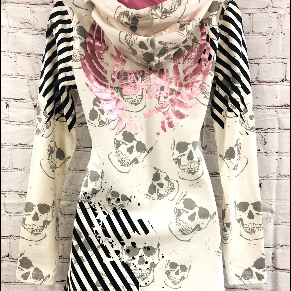 ❌SOLD❌🎉HP🎉Christian Audigier & Crystal Rock🔥Gorgeous Zip Hoodie-Limited Edit - Picture 4 of 15
